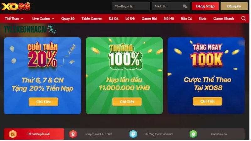 Danh sách các chương trình khuyến mãi có giá trị tại nhà cái